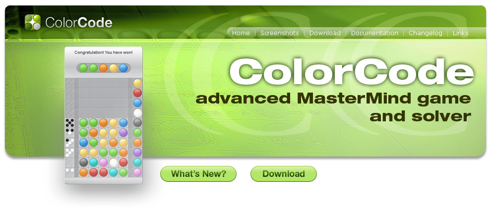 ColorCode - advanced MasterMind game and solver.